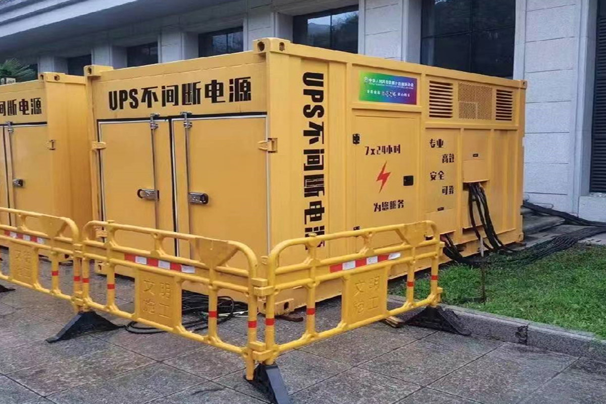 泽普发电机租赁施工现场