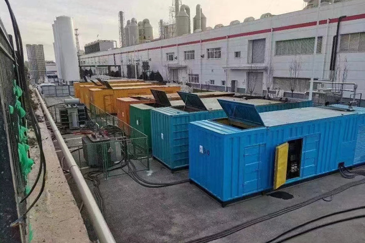 泽普发电机租赁施工现场